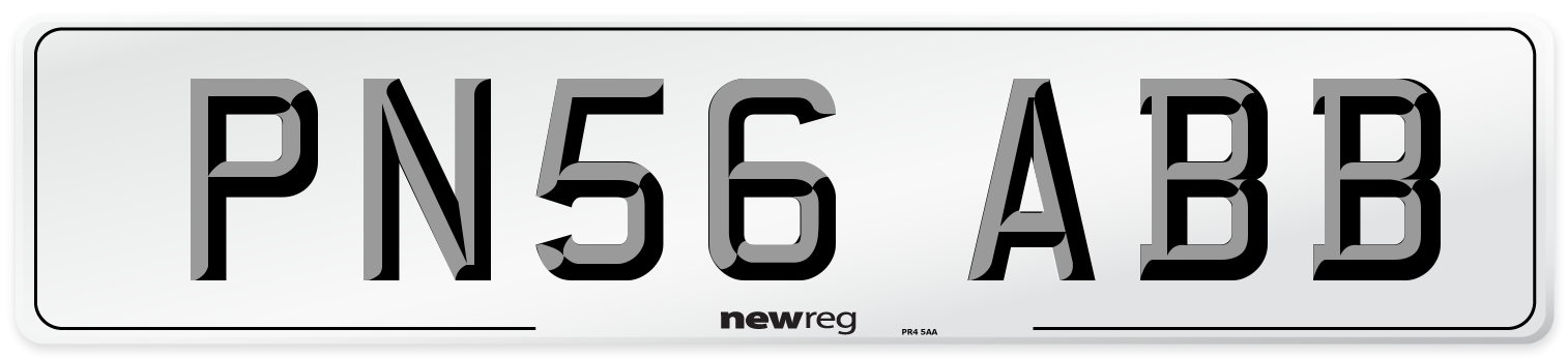 PN56 ABB Number Plate from New Reg